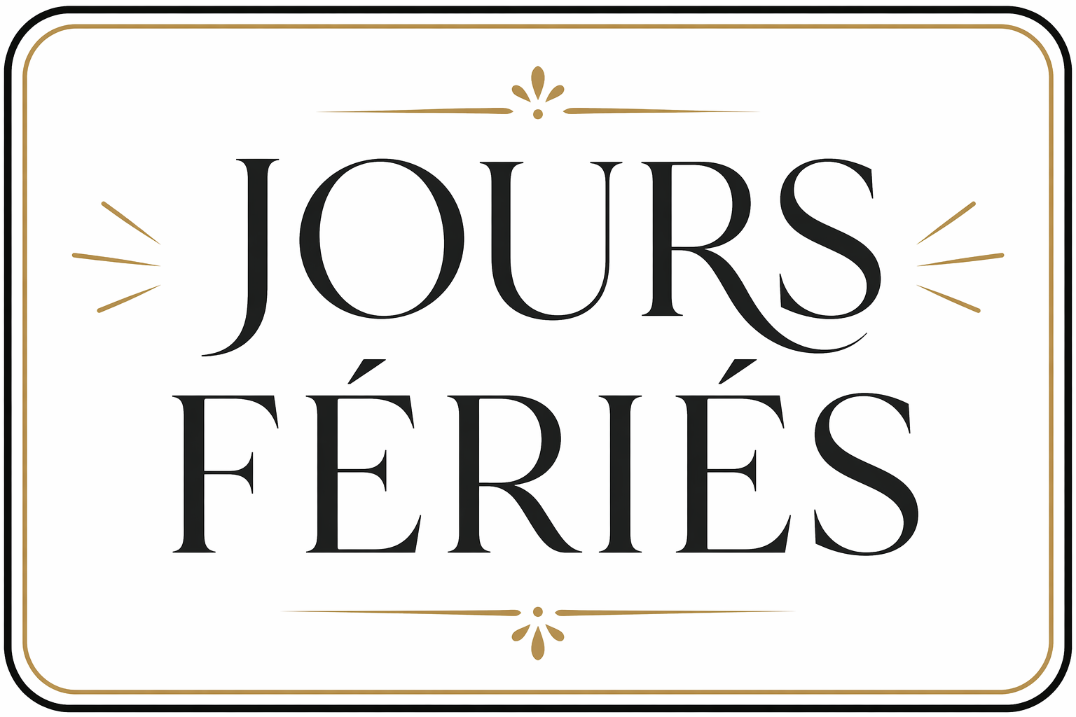 Fermetures exceptionnelles - Mois de mai