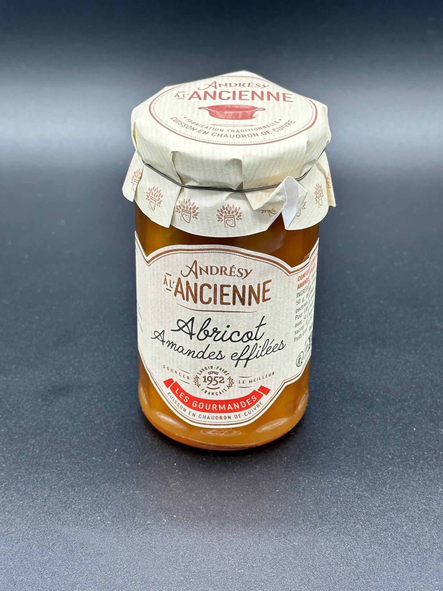 Confiture artisanale abricot amandes effilées (pot de 270 g)