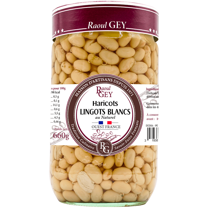 Haricots lingots blancs (72 cl) prix du bocal)