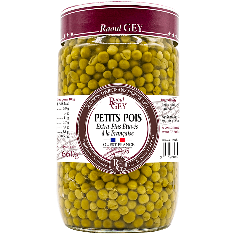 Petits pois (72 cl) prix du bocal
