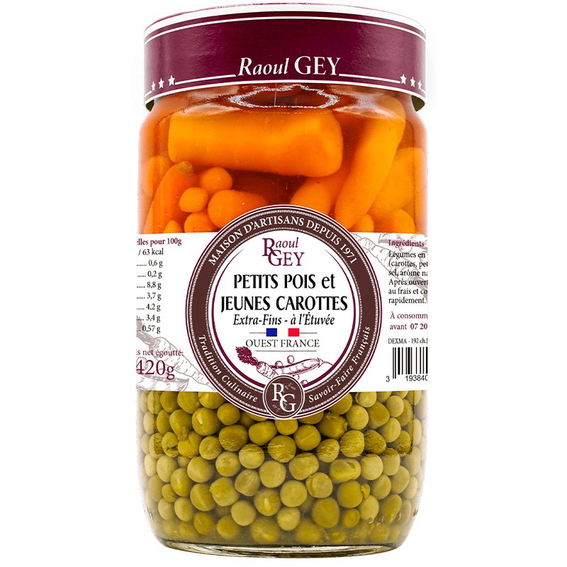 Petits pois carottes (72 cl) prix du bocal