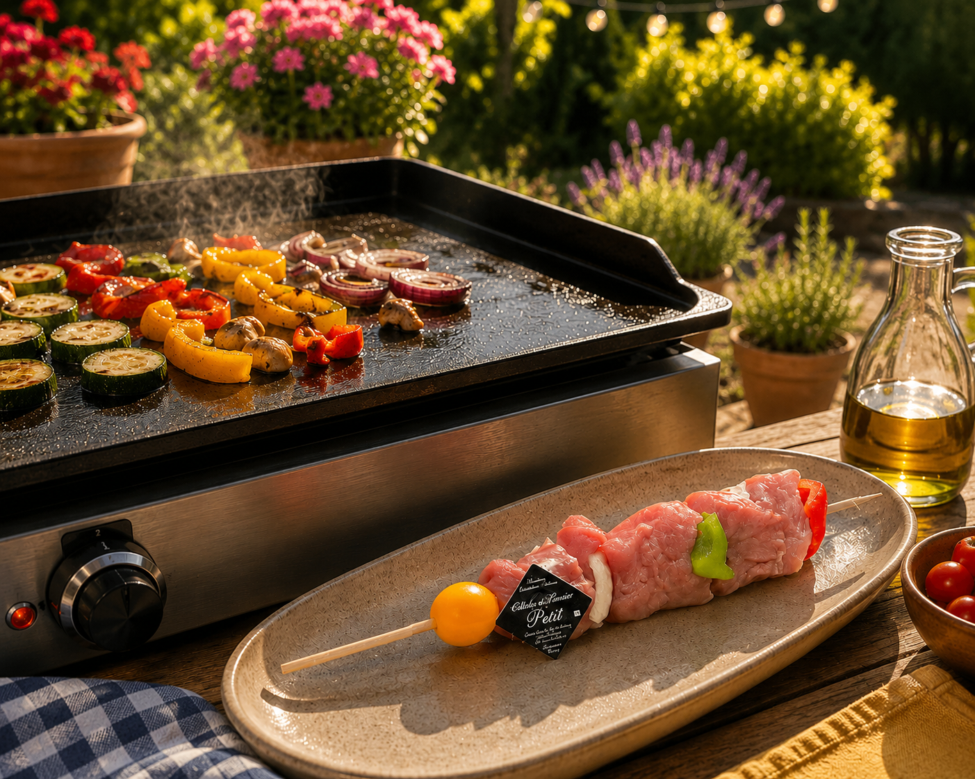 Brochette de veau nature (prix moyen d'une brochette)