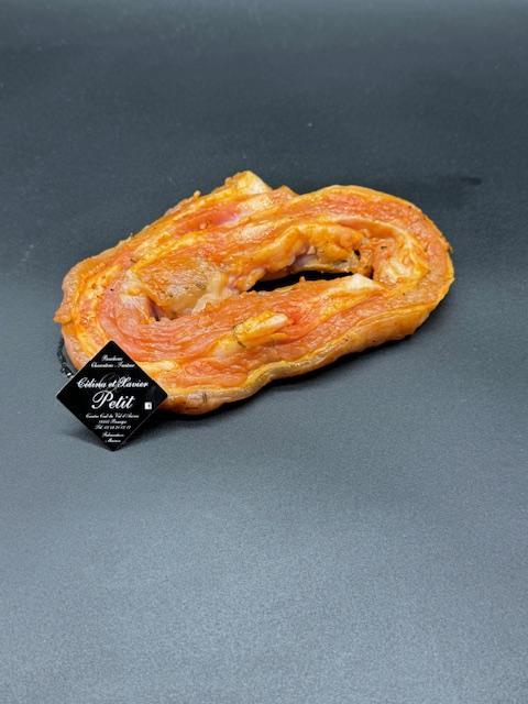 Tendron de veau mariné (prix moyen d'une tranche d'environ 200g)